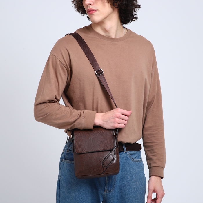 Сумка мужская, цвет коричневый Сумка мужская, цвет коричневый