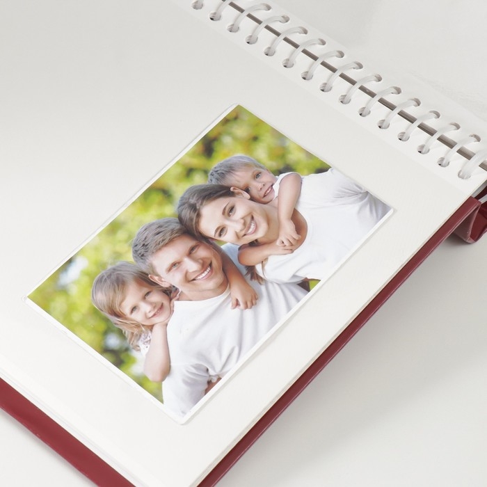 Фотоальбом Fotografia магнитный, 30 листов, 23х28 см, Фотоальбом Fotografia магнитный, 30 листов, 23х28 см, "Классика" красный