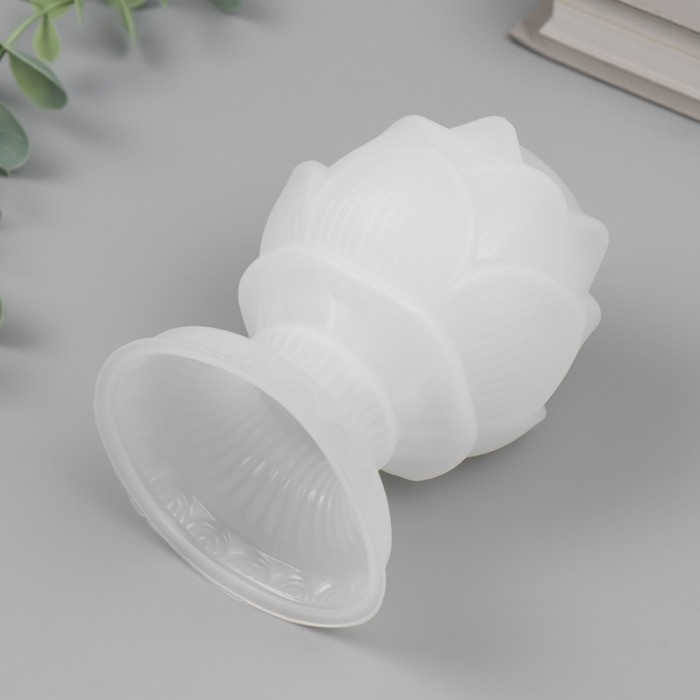 Молд силикон Молд силикон "Подсвечник. Лотос на широкой ножке" 8,2х8,2х10,5 см