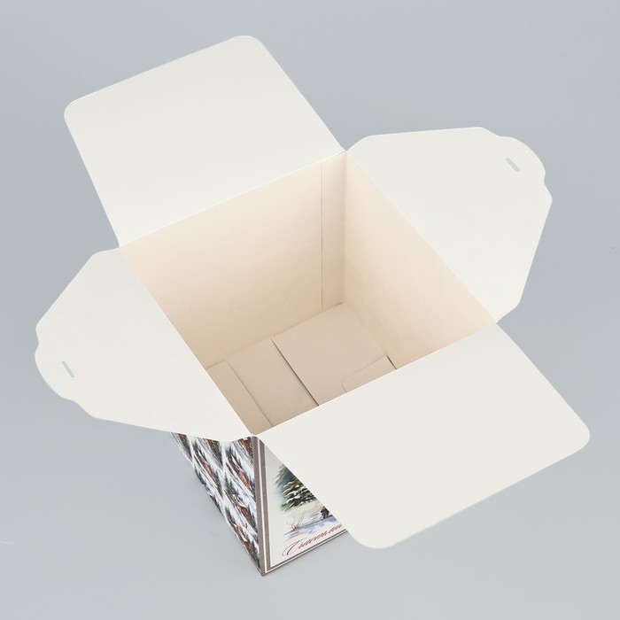 Коробка подарочная новогодняя складная «Зимняя сказка», 18 х 18 х 18 см, Новый год Коробка подарочная новогодняя складная «Зимняя сказка», 18 х 18 х 18 см, Новый год