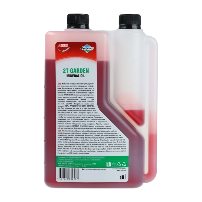 Масло двухтактное Country минеральное ТВ ST-508, 1 л, с дозатором Масло двухтактное Country минеральное ТВ ST-508, 1 л, с дозатором