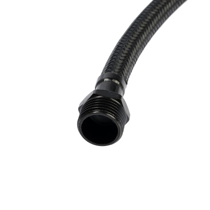 Подводка гибкая для воды ZEIN engr, нейлон, 1/2 Подводка гибкая для воды ZEIN engr, нейлон, 1/2", гайка-штуцер, 40 см, с ключом, черная