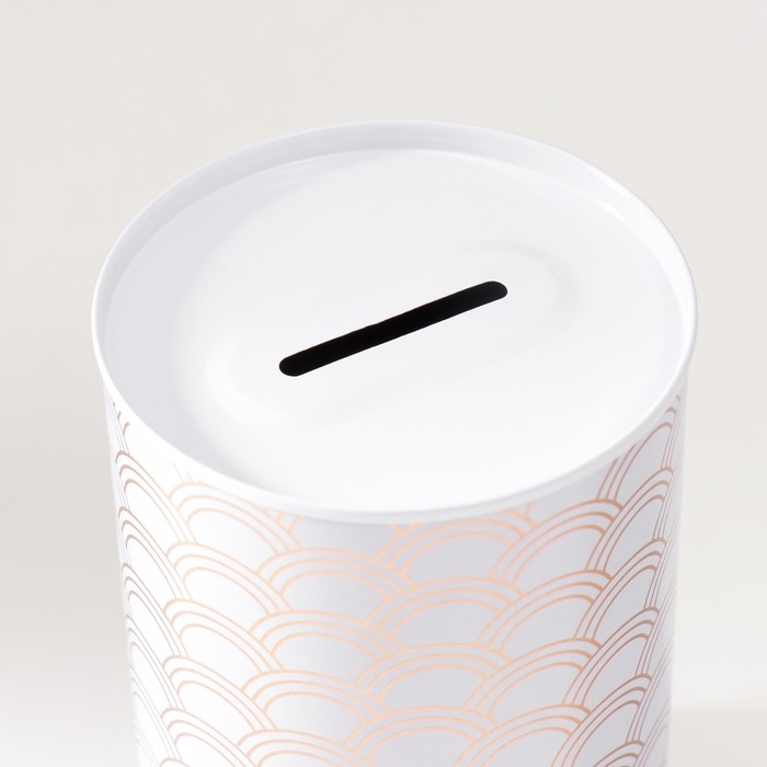 Копилка металл Копилка металл "Золотые узоры на белом" МИКС 8х8х12,5 см