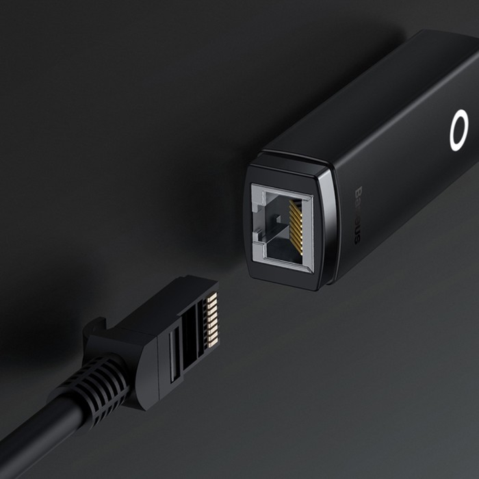 Адаптер Baseus Lite Series Ethernet Adapter, USB A- RJ45 (100Mbps), черный Адаптер Baseus Lite Series Ethernet Adapter, USB A- RJ45 (100Mbps), черный