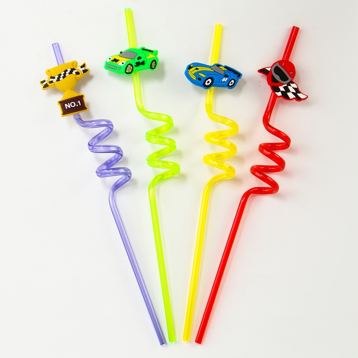 Трубочки для коктейля «Тачки», набор 4 шт. Трубочки для коктейля «Тачки», набор 4 шт.