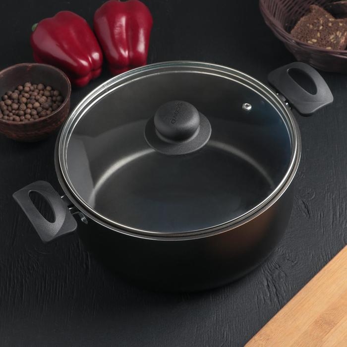 Кастрюля Consul, 4.2 л, d=24 см, цвет чёрный Кастрюля Consul, 4.2 л, d=24 см, цвет чёрный