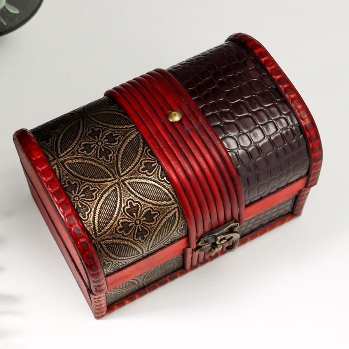 Шкатулка дерево состаренная Шкатулка дерево состаренная "Питон и медальон" сундучок МИКС 11х16х10,5 см