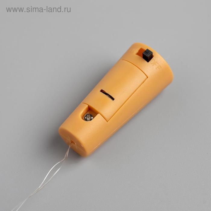 Гирлянда «Нить» 2 м роса с пробкой, IP20, серебристая нить, 20 LED, батарейки LR44х3 (в комплекте), свечение синее Гирлянда «Нить» 2 м роса с пробкой, IP20, серебристая нить, 20 LED, батарейки LR44х3 (в комплекте), свечение синее