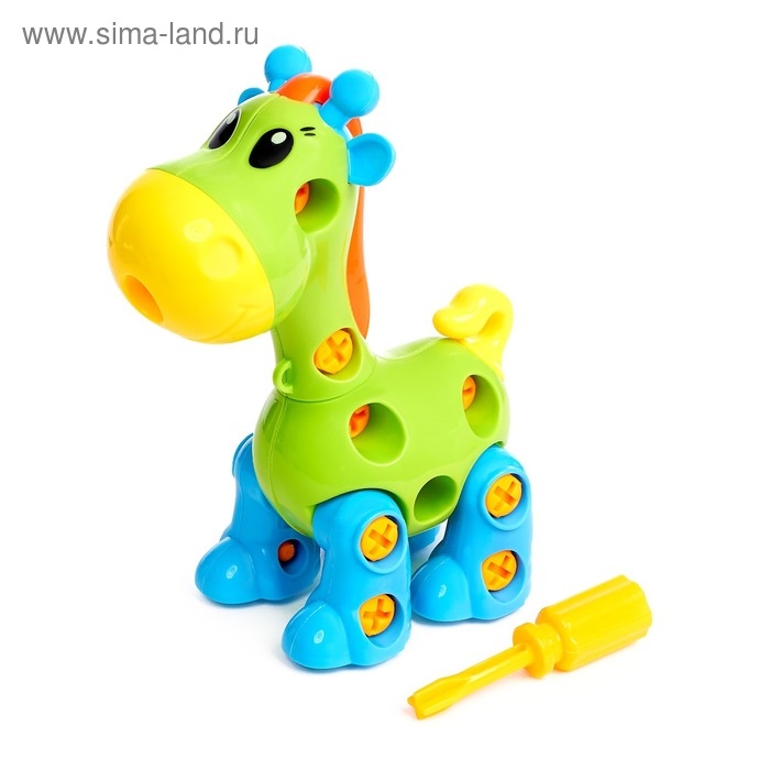 Конструктор винтовой «Жираф», 16 деталей, цвета МИКС Конструктор винтовой «Жираф», 16 деталей, цвета МИКС