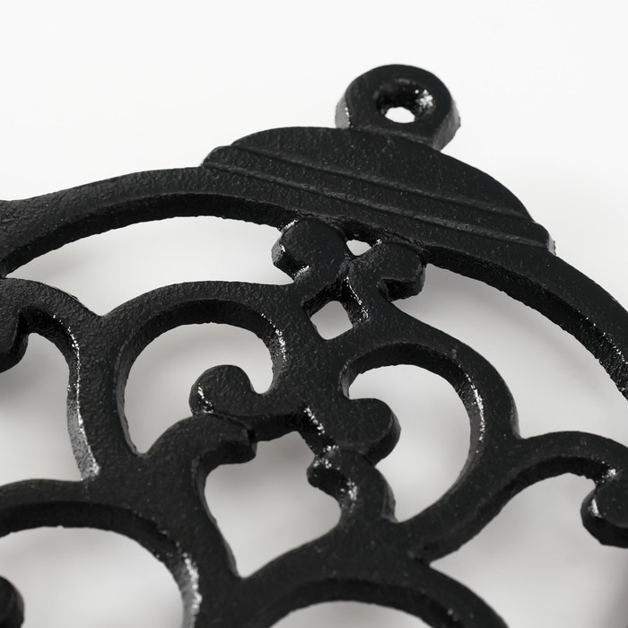 Сувенир чугун подставка  Сувенир чугун подставка "Чайник с сердечком" 20х15х1,5 см