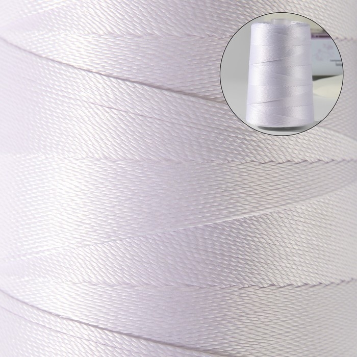 Нитки 270Л, 1000 м, цвет белый №001 Нитки 270Л, 1000 м, цвет белый №001