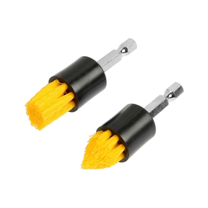 Набор насадок щеток на шуруповерт ТУНДРА, d=18 мм, высота 19 мм, шестигранный хвостовик Набор насадок щеток на шуруповерт ТУНДРА, d=18 мм, высота 19 мм, шестигранный хвостовик