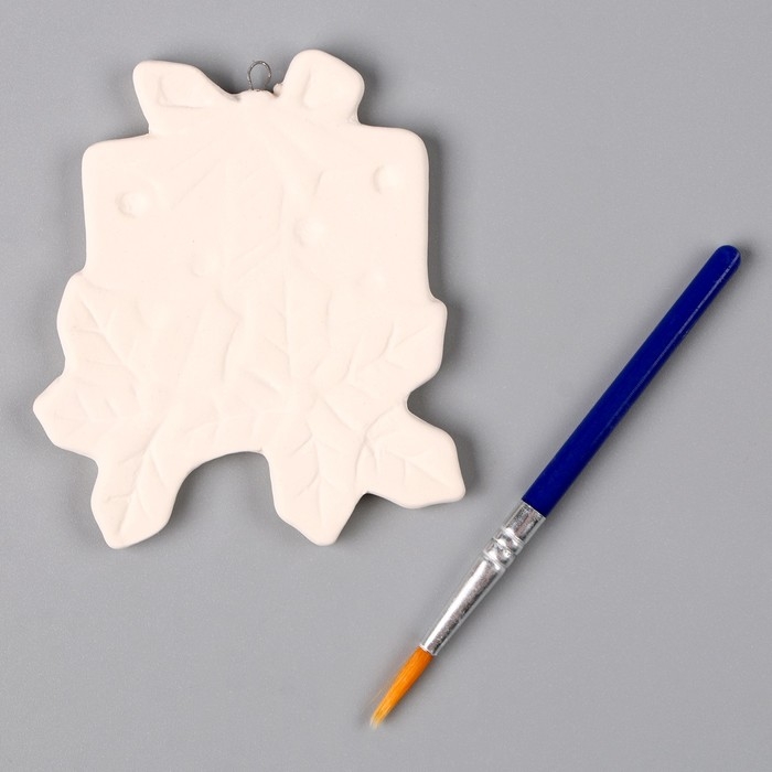 Новый год! Ёлочное украшение под раскраску «Подарок» с подвесом, кисть Новый год! Ёлочное украшение под раскраску «Подарок» с подвесом, кисть