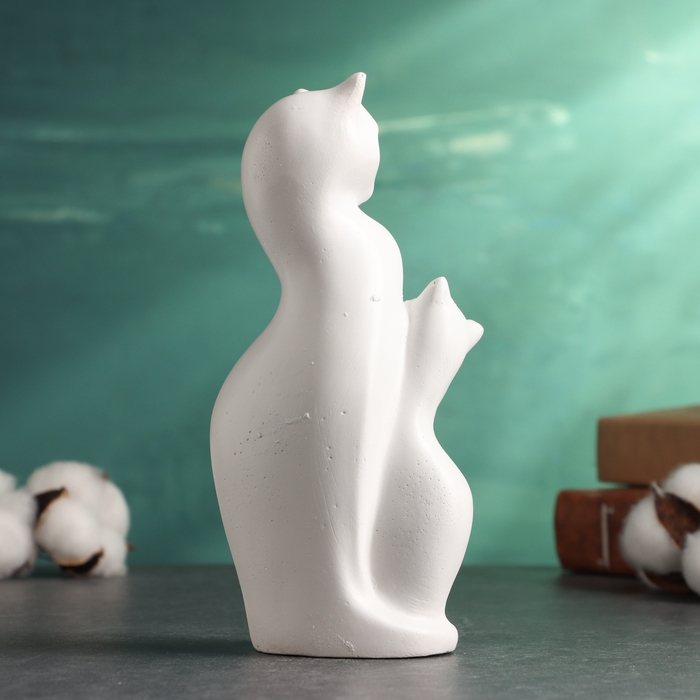 Фигура Фигура "Котики с изгибом" белые, 17см