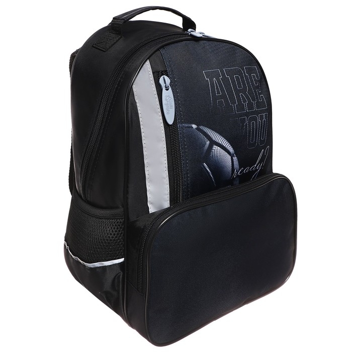 Рюкзак школьный, 37 х 26 х 13 см, эргономичная спинка, Calligrata ОРТ "Мяч"