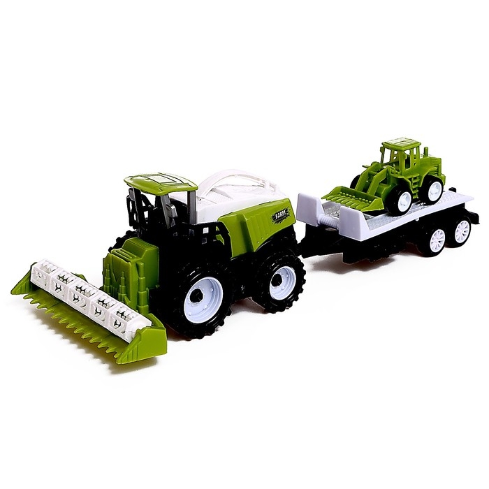 Комбайн инерционный «Фермер», с трактором и прицепом, МИКС Комбайн инерционный «Фермер», с трактором и прицепом, МИКС