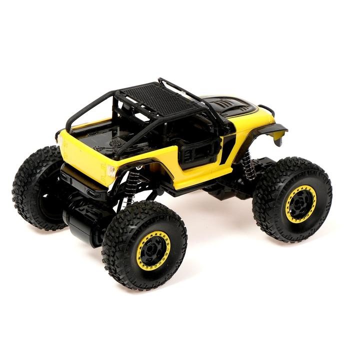 Джип радиоуправляемый «Краулер», 1:20, работает от аккумулятора, цвет жёлтый Джип радиоуправляемый «Краулер», 1:20, работает от аккумулятора, цвет жёлтый