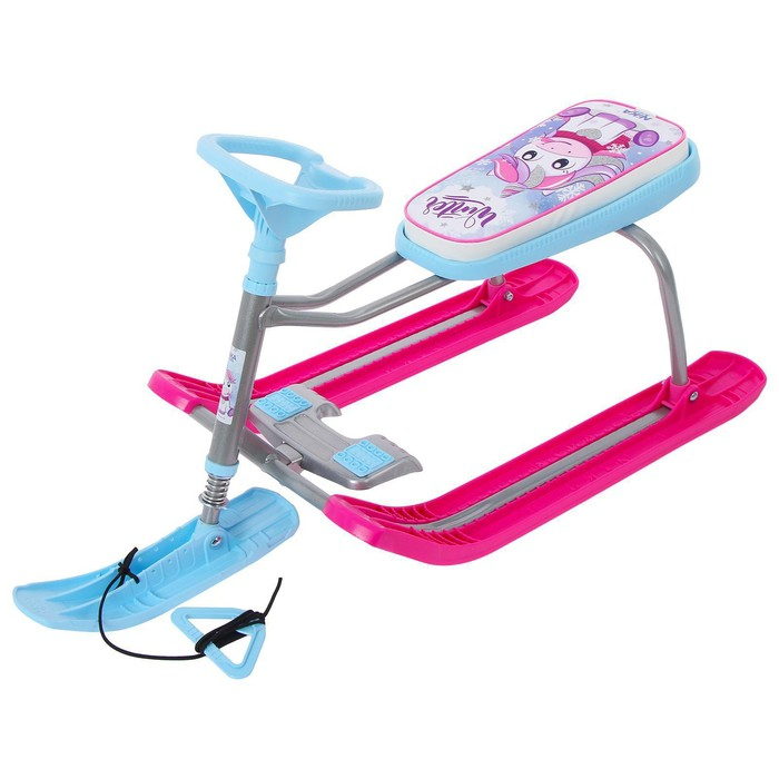 Снегокат «Тимка спорт 1 Единорог», ТС1-М/ЕР, цвет голубой/серый/розовый Снегокат «Тимка спорт 1 Единорог», ТС1-М/ЕР, цвет голубой/серый/розовый