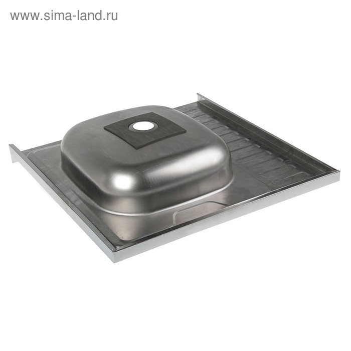 Мойка кухонная  Мойка кухонная "Владикс", накладная, без сифона, 60х60 см, правая, нержавеющая сталь 0.4 мм