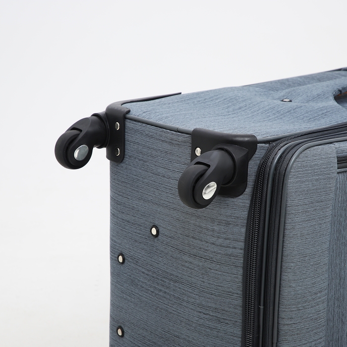 Чемодан большой 95 л (L), отдел на молнии, с расширением, кодовый замок, 4 колеса, наружный карман, цвет серый Чемодан большой 95 л (L), отдел на молнии, с расширением, кодовый замок, 4 колеса, наружный карман, цвет серый