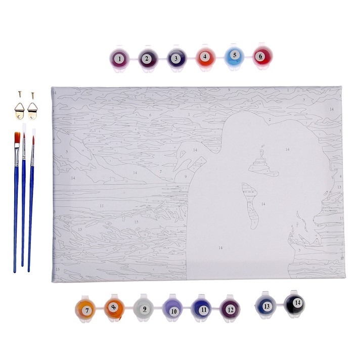 Картина по номерам на холсте с подрамником &laquo;Объятия на закате&raquo;, 20х30 см