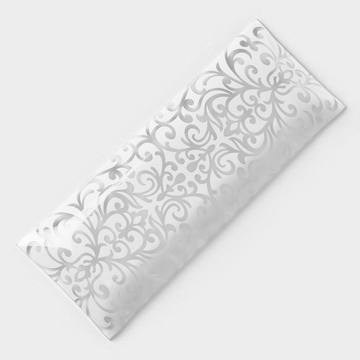 Блюдо стеклянное Доляна «Бухара», 36,5×15 см, цвет белый Блюдо стеклянное Доляна «Бухара», 36,5×15 см, цвет белый