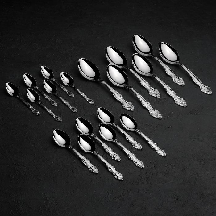 Набор столовых приборов «Тройка», 30 предметов, декоративная коробка Набор столовых приборов «Тройка», 30 предметов, декоративная коробка