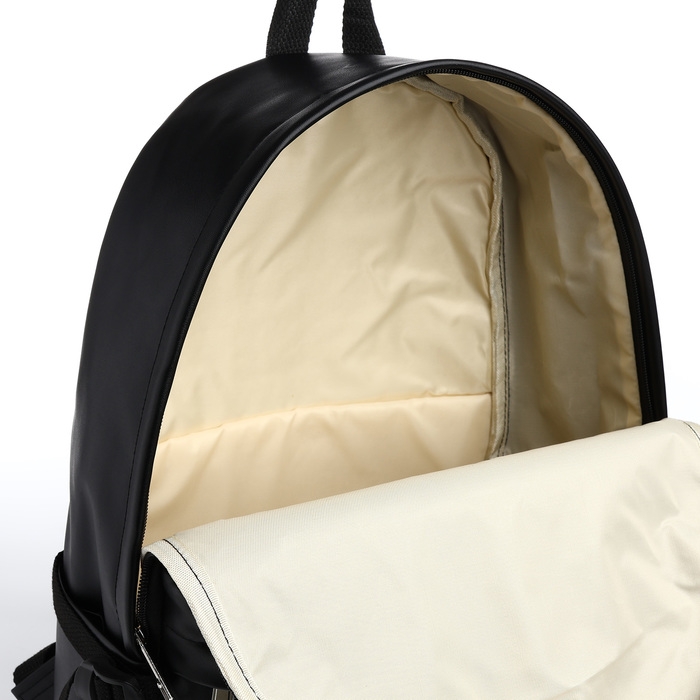 Рюкзак школьный на молнии, цвет чёрный Рюкзак школьный на молнии, цвет чёрный