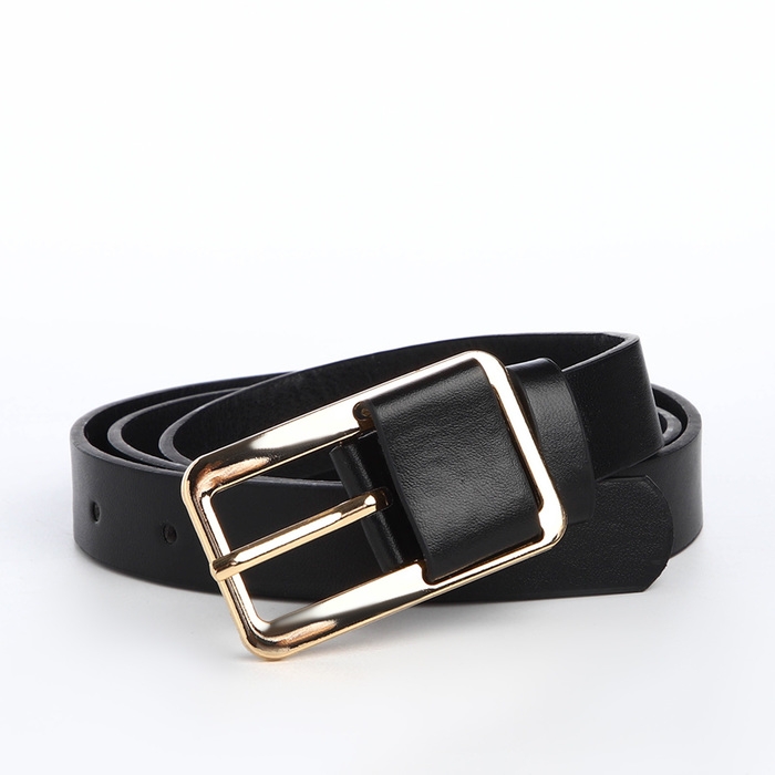 Ремень женский, ширина 2,1 см, цвет чёрный Ремень женский, ширина 2,1 см, цвет чёрный