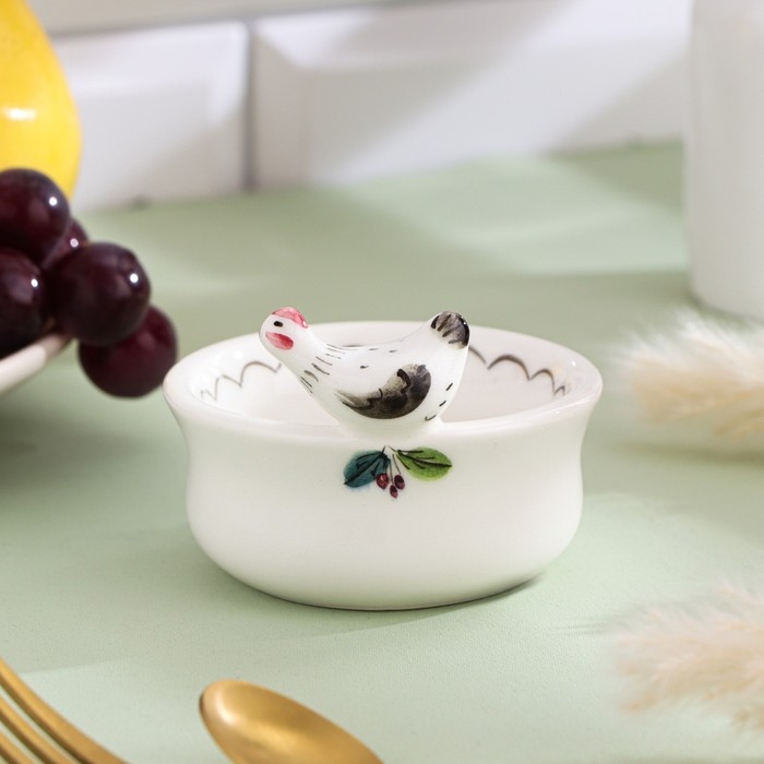 Солонка «Курочка», 7,5х7,5х6 см, 70 мл, 1 сорт , авт.Верченко Н.П.. Солонка «Курочка», 7,5х7,5х6 см, 70 мл, 1 сорт , авт.Верченко Н.П..