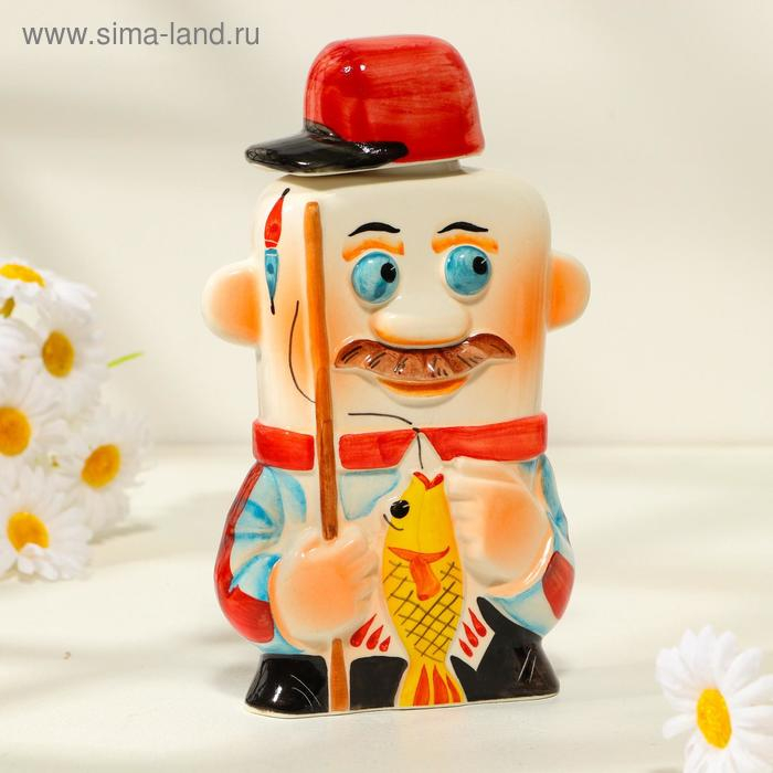 Штоф фарфоровый «Рыбак», 0.35 л, в упаковке книге Штоф фарфоровый «Рыбак», 0.35 л, в упаковке книге