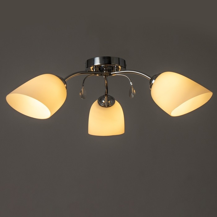 Люстра Люстра "Лиана" 3хЕ27 40Вт хром 55х55х36 см BayerLux