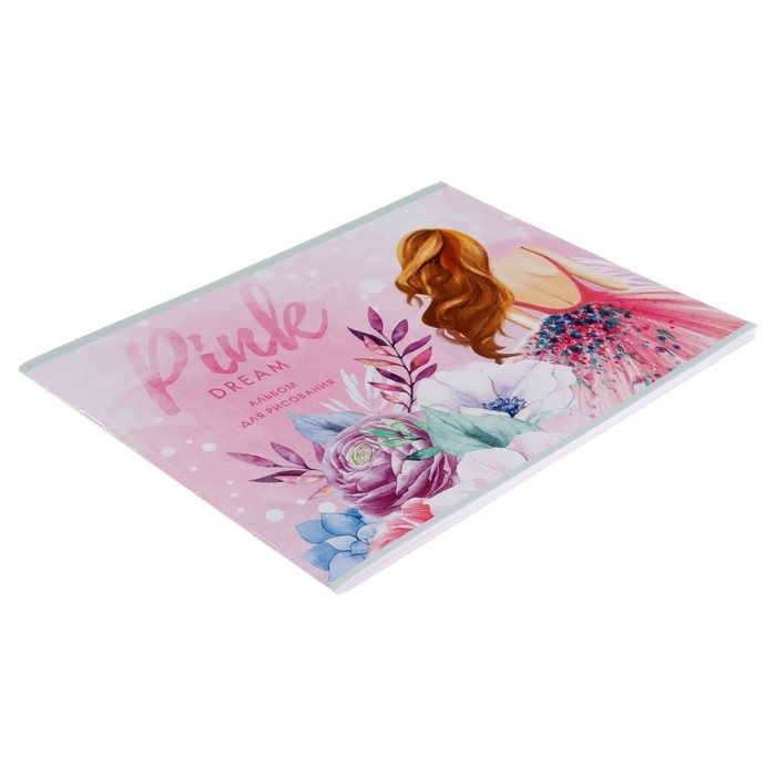 Альбом для рисования А4, 40 листов на скрепке Pink dream, обложка мелованная бумага 120 г/м², внутренний блок офсет 100 г/м² Альбом для рисования А4, 40 листов на скрепке Pink dream, обложка мелованная бумага 120 г/м², внутренний блок офсет 100 г/м²
