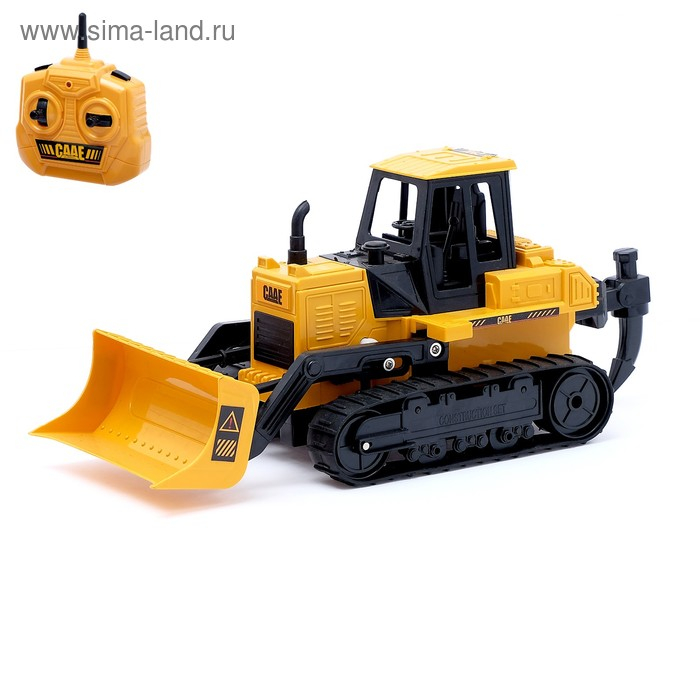 Бульдозер радиоуправляемый «Стройка», подвижный ковш, работает от батареек Бульдозер радиоуправляемый «Стройка», подвижный ковш, работает от батареек