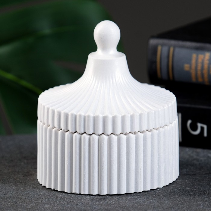 Шкатулка Шкатулка "Элегия" круглая, перламутр, 8х8х8см