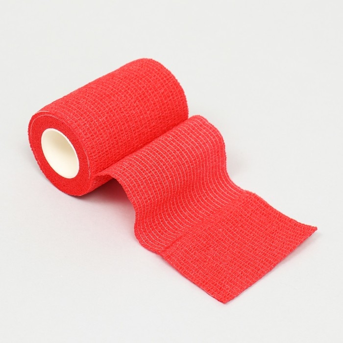 Бинт самофиксирующийся, 7,5 см, макс. растяжимость 4,5 м, красный Бинт самофиксирующийся, 7,5 см, макс. растяжимость 4,5 м, красный