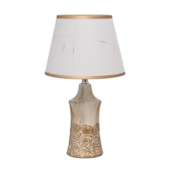 Настольная лампа Настольная лампа "Наоми" Е14 40Вт бежево-золотой 23х23х40 см