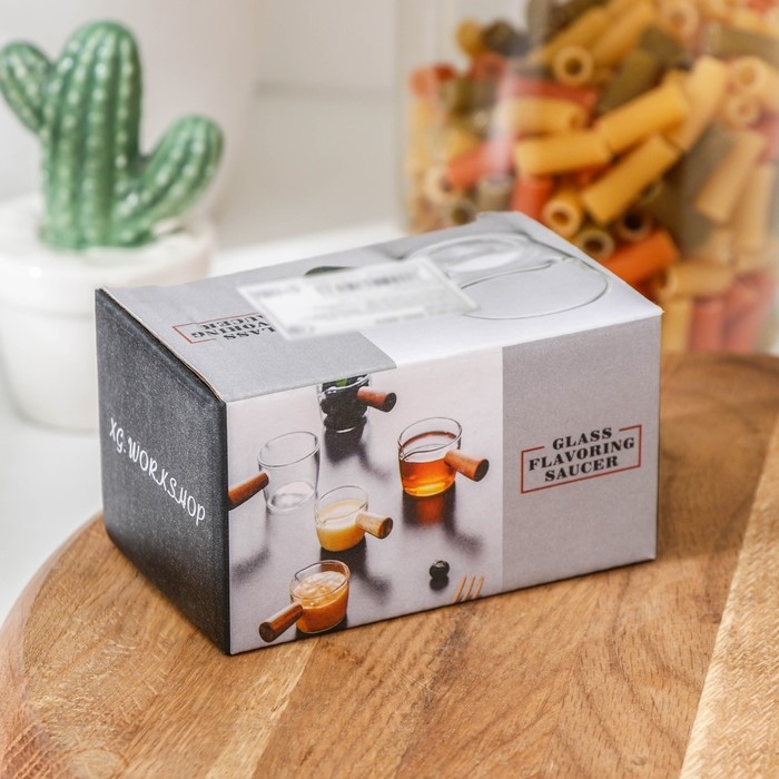 Соусник стеклянный «Лофт», 90 мл, 6,5×10,5×5 см Соусник стеклянный «Лофт», 90 мл, 6,5×10,5×5 см