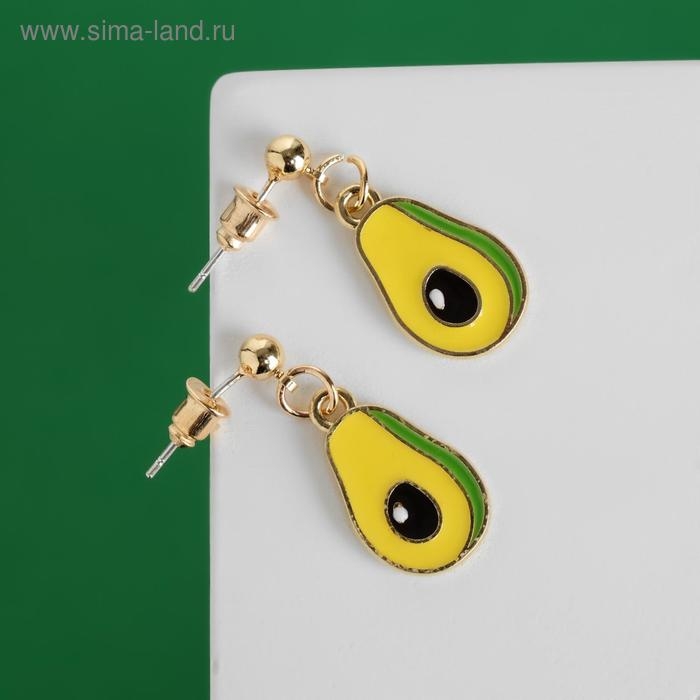 Серьги эмаль «Авокадо», цветные Серьги эмаль «Авокадо», цветные