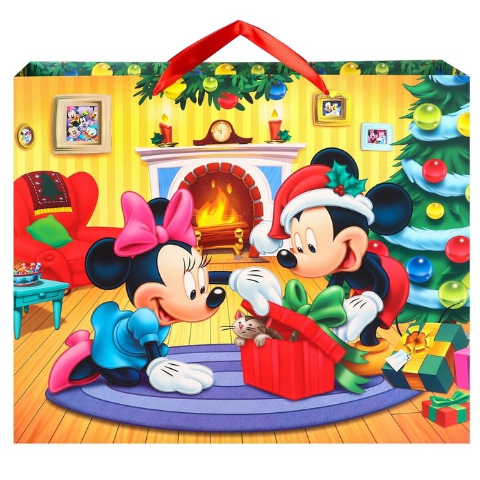 Новый год. Пакет подарочный Новый год. Пакет подарочный "С Новым годом!" 49х40х11 см, Микки Маус