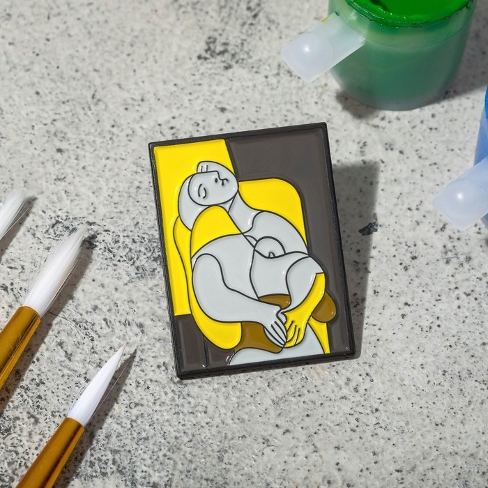 Значок «Искусство» сон, цветной в чёрном металле Значок «Искусство» сон, цветной в чёрном металле