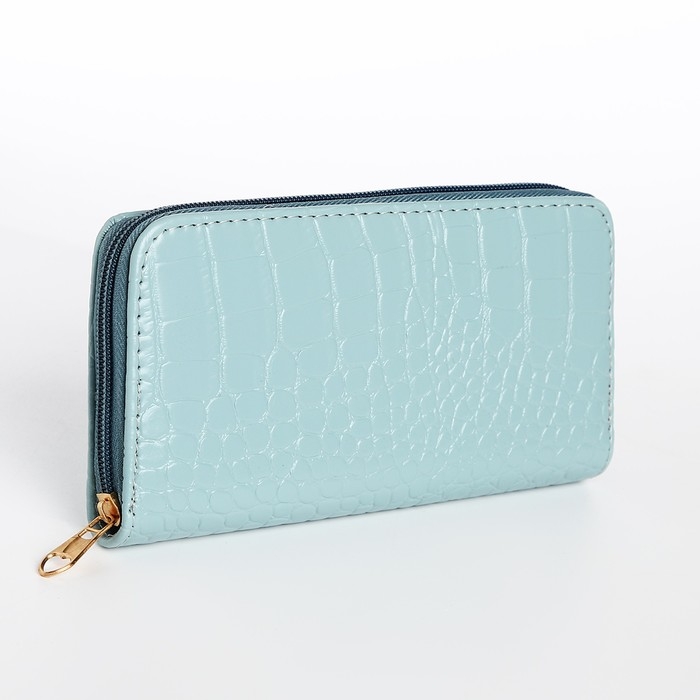 Кошелёк женский на молнии, цвет голубой Кошелёк женский на молнии, цвет голубой