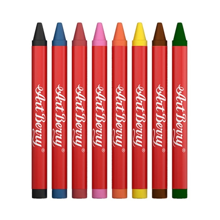 Мелки восковые 8 цветов ErichKrause ArtBerry, диаметр 7 мм, на основе пчелиного воска, европодвес Мелки восковые 8 цветов ErichKrause ArtBerry, диаметр 7 мм, на основе пчелиного воска, европодвес