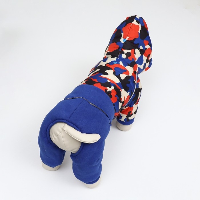 Комбинезон Комбинезон "Go-Иди" с утяжкой, размер 10 (ДС 25, ОГ 34, ОШ 24 см), синий/камуфляж