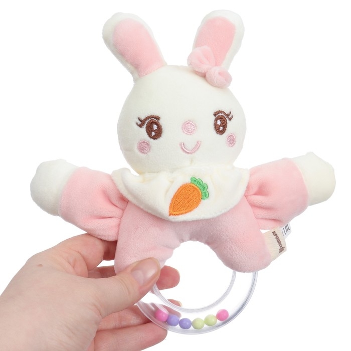 Мягкая погремушка «Милая зайка», от 3 мес., Крошка Я Мягкая погремушка «Милая зайка», от 3 мес., Крошка Я