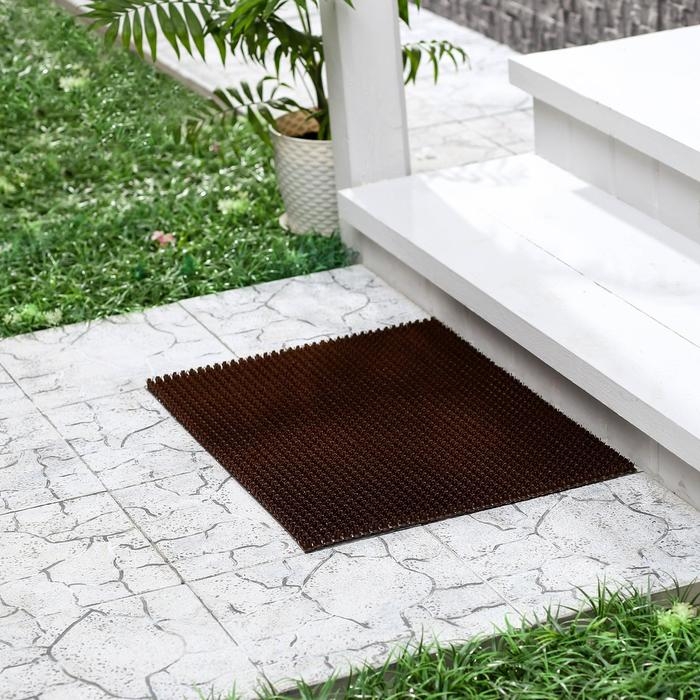 Покрытие ковровое щетинистое «Травка», 45×60 см, цвет тёмный шоколад Покрытие ковровое щетинистое «Травка», 45×60 см, цвет тёмный шоколад