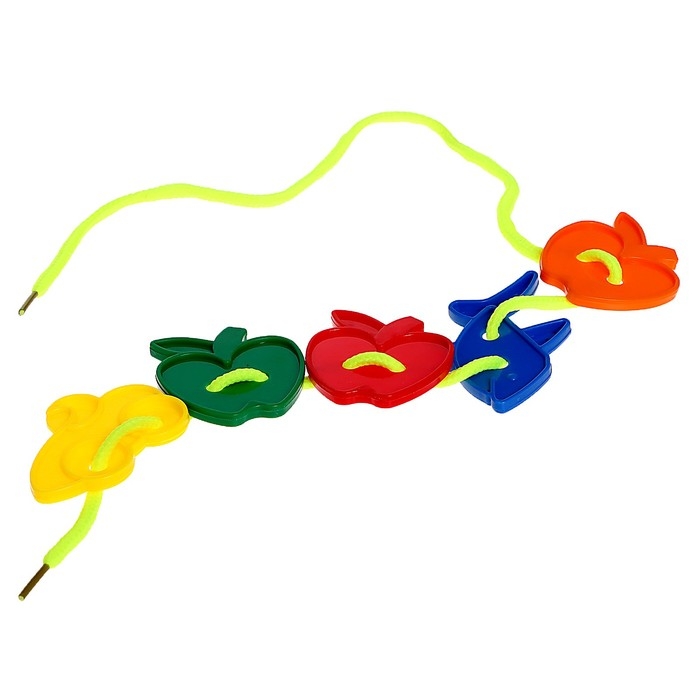 Шнуровка «Весёлые фигурки» в банке, 24 штуки, МИКС, по методике Монтессори Шнуровка «Весёлые фигурки» в банке, 24 штуки, МИКС, по методике Монтессори