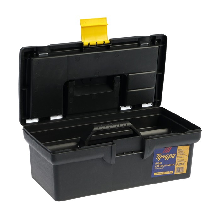 Ящик для инструмента ТУНДРА, 13 Ящик для инструмента ТУНДРА, 13", 330 х 175 х 125 мм, пластиковый, органайзер