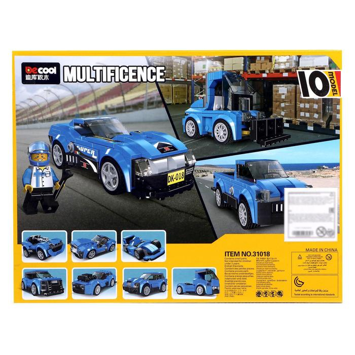 Конструктор блочный «Спорткар», 208 деталей, 10 вариантов сборки Конструктор блочный «Спорткар», 208 деталей, 10 вариантов сборки