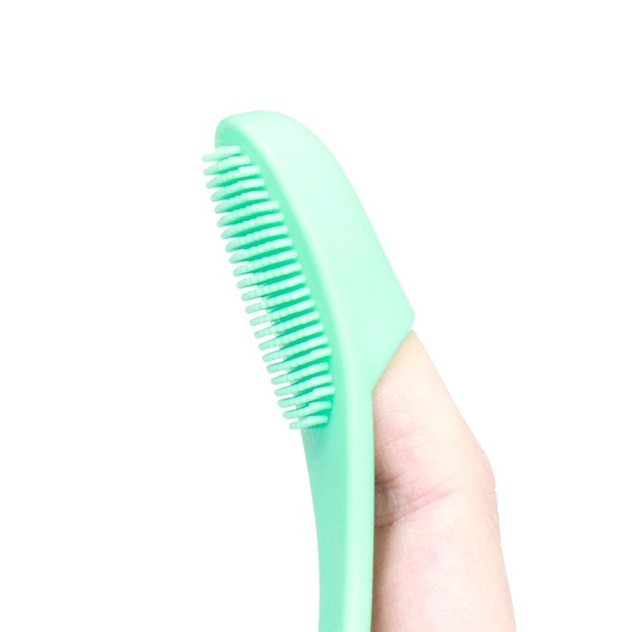 Зубная щетка для собак на палец, силиконовая, 14 см, голубая Зубная щетка для собак на палец, силиконовая, 14 см, голубая